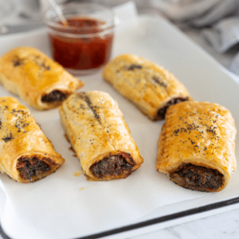 The Blend Recipe - Bacon, Lamb and Mushroom Blended Sausage Rolls