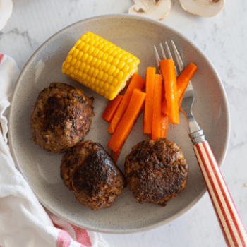 The Blend Recipe - Classic Beef and mushroom rissoles