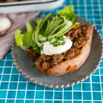 The Blend Recipe - Harissa Spiced Lamb and mushroom blended sweet potatoes