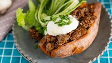 The Blend Recipe - Harissa Spiced Lamb and mushroom blended sweet potatoes The Blend Recipe - Harissa Spiced Lamb and mushroom blended sweet potatoes