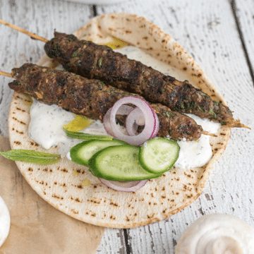 Lamb & Mushroom Blended Kofta with Tatziki | Blenditarian