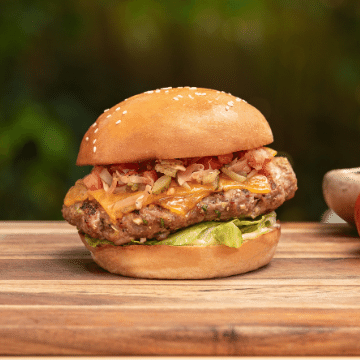 Pork & Mushroom Blended Japanese Miso Burger | Blenditarian