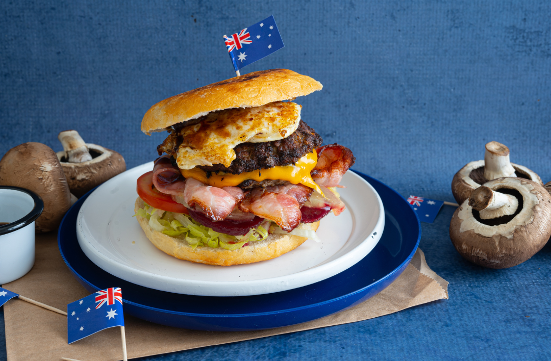 Blended Double Beef and Mushroom Burger | Blenditarian