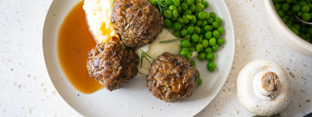 Blended Mushroom, Lamb & Rosemary Rissoles | Blenditarian